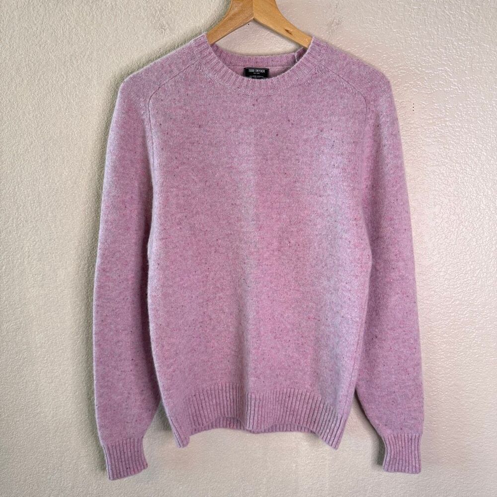 Todd Snyder 100% Cashmere Crewneck Sweater Men Size M Pink Pullover Casual Dress